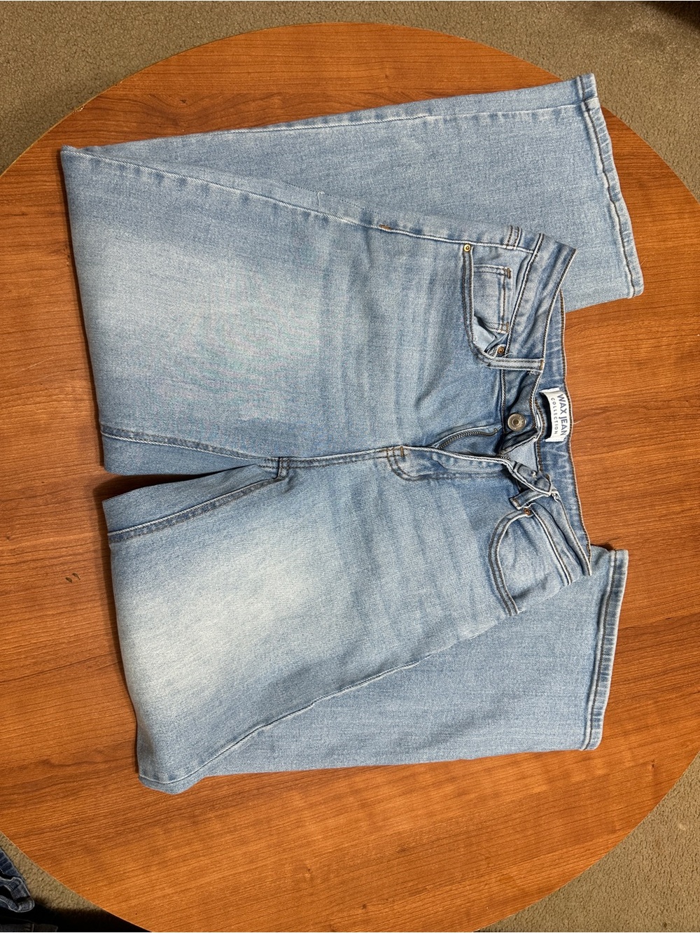 Wax Jean Light Blue Denim Jeans with Contrast Stitching